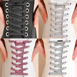 1Pair No Tie Shoe Laces Colorful Buckle Shoelaces
