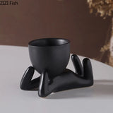 0907BA Abstract Figures Flower Pots Ceramic Vase Desk Decoration Potted Plants Decorative Flower Arrangement Cute Characters Vases