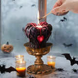 0709BA 3D Halloween Holding Heart Scented Candle Silicone Mold Different Styles Holding Heart Shape Candle Mold Halloween Holiday Decor