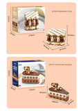 Afternoon Tea Gourmet Dessert Cake Chocolate Creative Assemble Building Blocks Cute Ornaments Toys Girls Gifts