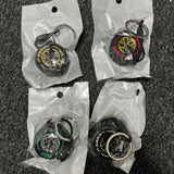 D2407GG Luxury Mini F1 Racing Tire Keychain Car Key Accessories PVC Tyre Pendant Bag Charm Men's Gadgets Gifts For Friends Car Lovers