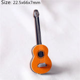 Figurines 1:12 Dollhouse Miniature Mini Classic Guitar Model Toy Instrument for Home Decoration Wood Craft Kids Gifts
