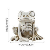 2307BA Frog Halloween Decor Model  Frog Skeleton Sculpture Frog Skeleton Prop Skeleton  For Home Living Room Bedroom Desk Top Party