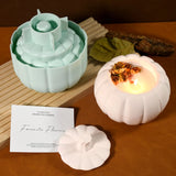 2808BA Silicone Molds for Candles Making Halloween Supplies 2024 New Pumpkin Storage Box Candle Mold Gypsum Aromatherapy