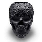 0709BA Skull Makeup Brush Holder Gothic Spooky Decor Organizer Plant Flower Pot for Halloween Table Vanity Office Desk Storage