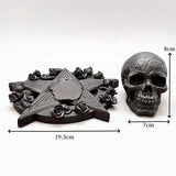 2808BA Large Rose Skull Funeral Candle Holder Mold DIY Cake Handmade Resin Gypsum Silicone Mold Halloween Decorative Accessories