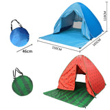 Automatic Instant Pop Up Tent Potable Beach Tent Outdoor Waterproof UV Protection Camping Fishing Tent(With door curtain)