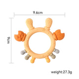 2808TA 1pc Baby Crab Teether Silicone Toys for Baby care Utensils 0 12 months Dental Care Silicone Rattle Toys Chewing Gum Baby Gifts
