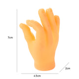 2407TA 2pcs Funny Mini Hands Puppets Creative Tiny Finger Fidget Toys Small Hand Adult Kid Novelty Toys Halloween Gift