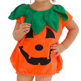 Baby Scary Pumpkin Costume Kids Halloween horror Orange Pumpkin Suit Cosplay Holiday Party Carnival Easter Purim Fancy Dress