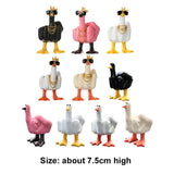 0907BA Middle Finger Duck Decorative Figurine Resin Tabletop Duck Ornament 7.5cm Mini Duck Decor for Home Garden Desk Decoration