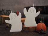 2808BA 6Pcs/Set Halloween Silicone Mold Cute Ghost Candle Mold Scented Stone Molds Gypsum/concrete/epoxy Resin Ghost Ornament Mould