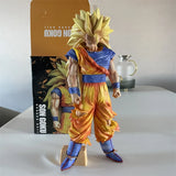 27june 32cm Dragon Ball Z Goku Figure Ssj3 Dbz Super Saiyan 3 Anime Figures Pvc Statue 2 Arms Action Figurine Model Halloween Toys Gift