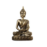Southeast Asia Thailand Buddha Statue Sandstone Resin Shakyamuni Lotus Base Chanting Meditation Crafts Ornament Zen Mascot Decor