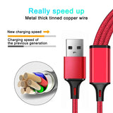 3 In 1 USB Type C Cable Phone Charge Cable Nylon