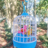 1607TA Electric Voice-activated Birdcage Toy Luminous Simulation Birdcage Child Birds Decor Table Ornament Plastic Sound Activate Toys