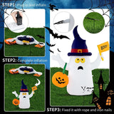 1707TA 1.5M Halloween Inflatable Toys Luminous Ghost Handheld Pumpkin Ornaments for Home Courtyard Outdoor Halloween Decoration Props