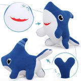 1009TA 28*18CM Shark Dog Stuffed Animals Shark Dog Plush Toy Blue Sawtooth Ocean Animals Plushies for Baby Boys Girls Kid Birthday Gift