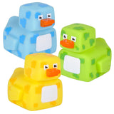 Small Pixelated Rubber Duckies Kids Toy- Assorted