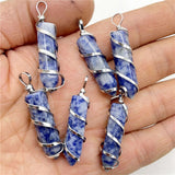 Wholesale Natural Stone Copper Wire Pendants Jewelry For Women's