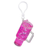 Liquid Filled Tumbler Clip On Keychain In Bulk - Assorted