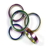 Wholesale Flat 6mm Rainbow Hematite Stone Rings Assorted Sizes