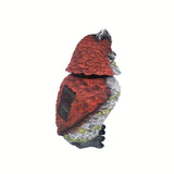 0207ba Resin Cartoon Owl Statue Outdoor Decor with Solar-Powered Glowing Eyes, Rotating Head, Ideal for Garden, Patio, Porch, Lawn, Festive Gifts for Christmas, Halloween, Hanukkah, Thanksgiving, Father's Day