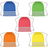 Reflective Safety Drawstring Bag In Bulk- Assorted