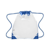 Small Clear Drawstring Backpack In Bulk- Assorted- Sold By Case Of 100 Pcs