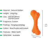 Durable Dog Teeth Cleaning Rubber Toothbrush Stick Chew Toy - Bone Design