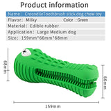 Indestructible Rubber Squeaky Dental Care Toothbrush Dog Chew Toy