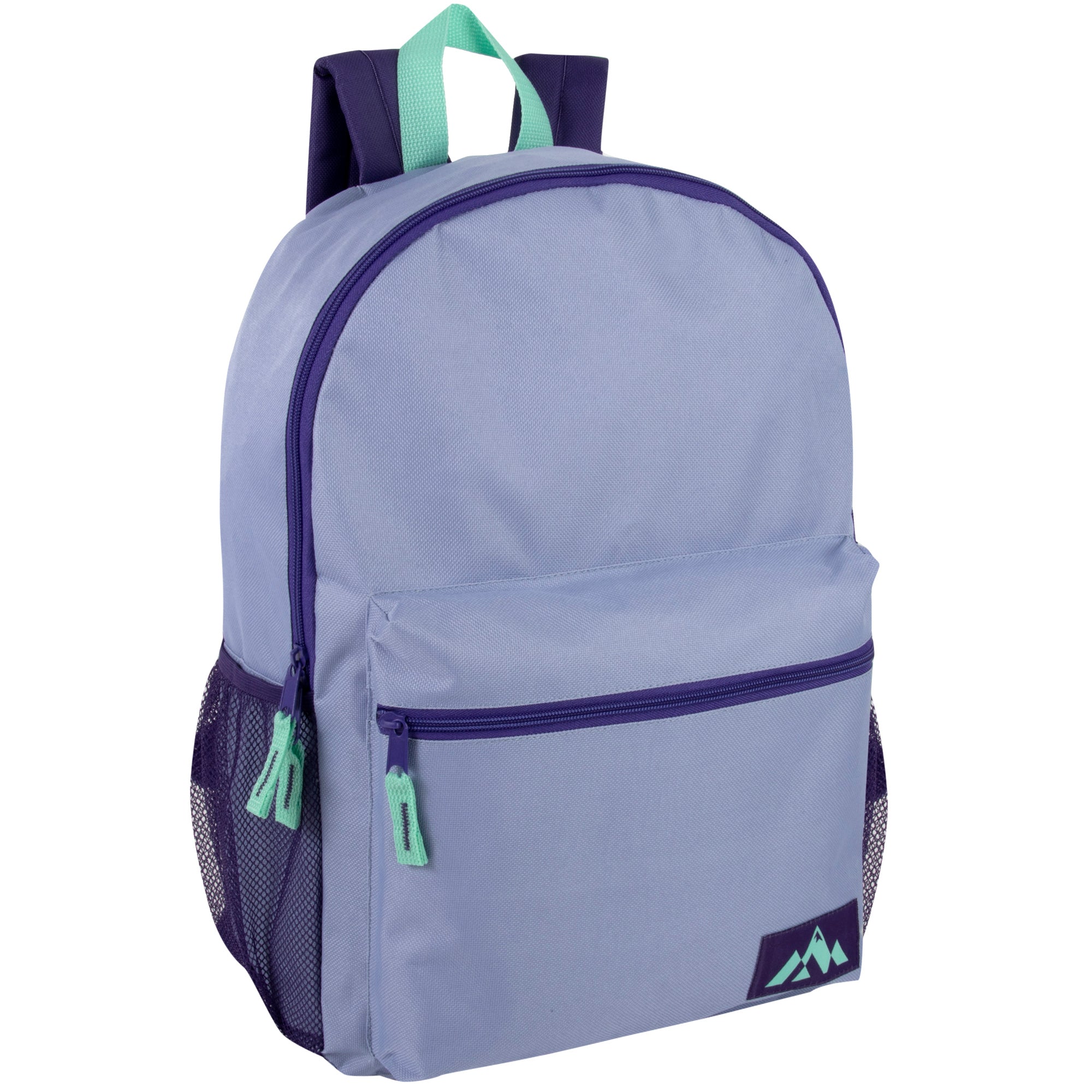 18 Inch Trailmaker Girl's Assorted Colors Backpack with Side Mesh Pocket - 5 Pastel Colors (1 Case = 24 Pcs) 5.25$/PC