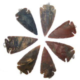 Wholesale Large 3 inch Stone Arrowhead Pendants With Bail and Jump Ring (Sold by the piece or dozen)