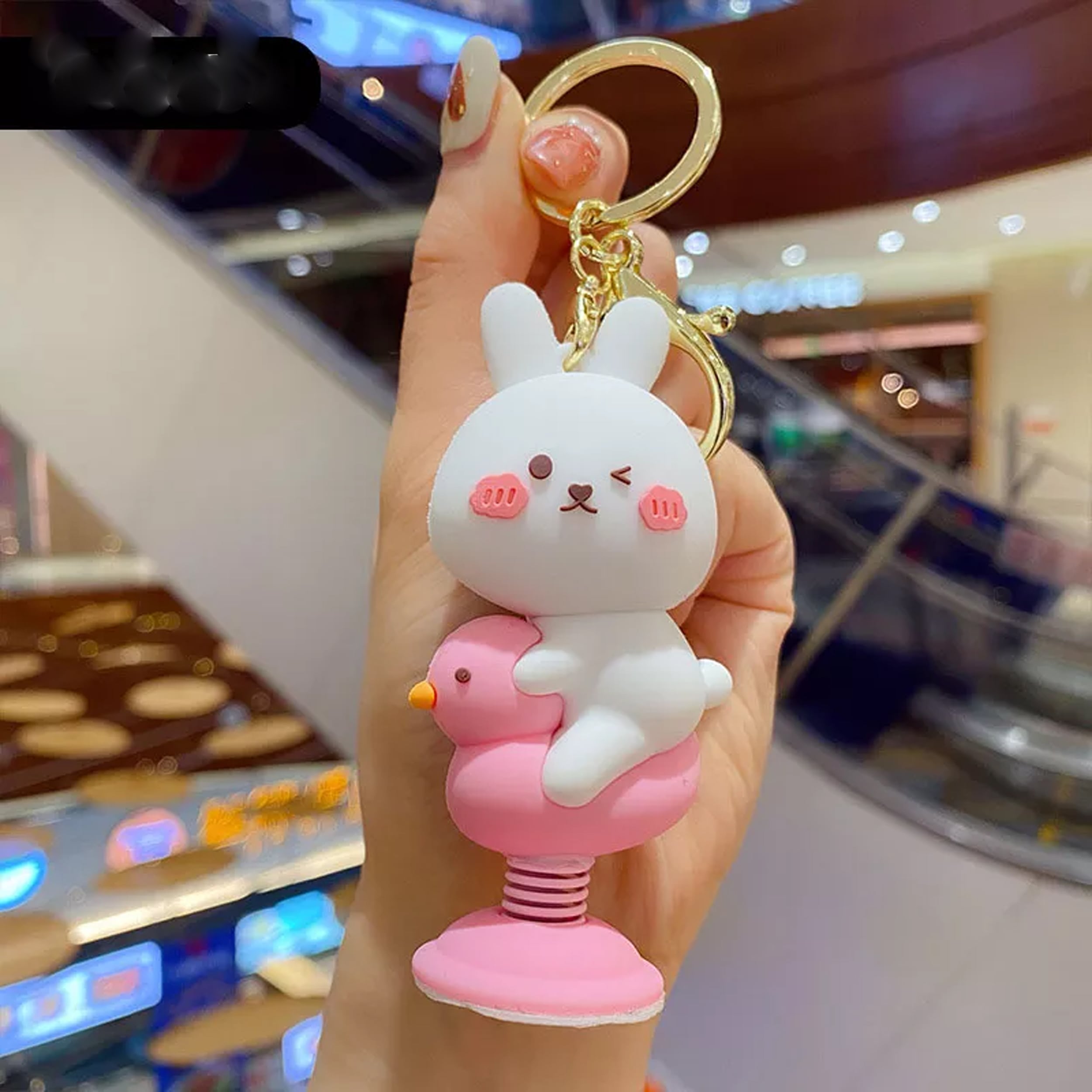 Rocking Spring Cartoon keychain