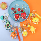 3D Funky Fruits Combo Keychain