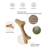 Natural Wooden Antler Eco Toy for Aggressive Chewers - Safe and Durable Dog Toy