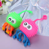 Colorful Sticky Ball Octopus Puffer Ball Led Funny Stress Relief Fidget Toy