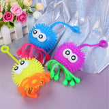 Colorful Sticky Ball Octopus Puffer Ball Led Funny Stress Relief Fidget Toy