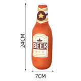 Funny Design Wine Bottle Plush Squeaky Pet Chew Toys - New Product
