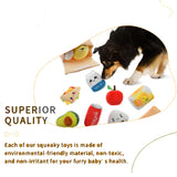 Multiple Choice Lunch Food Chew Squeaky Plush Dog Toy