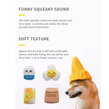 Multiple Choice Lunch Food Chew Squeaky Plush Dog Toy