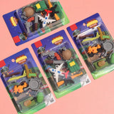 Anime Military Eraser Set for School Kids