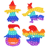 Four Different Halloween Witches Pop it Fidget Toys