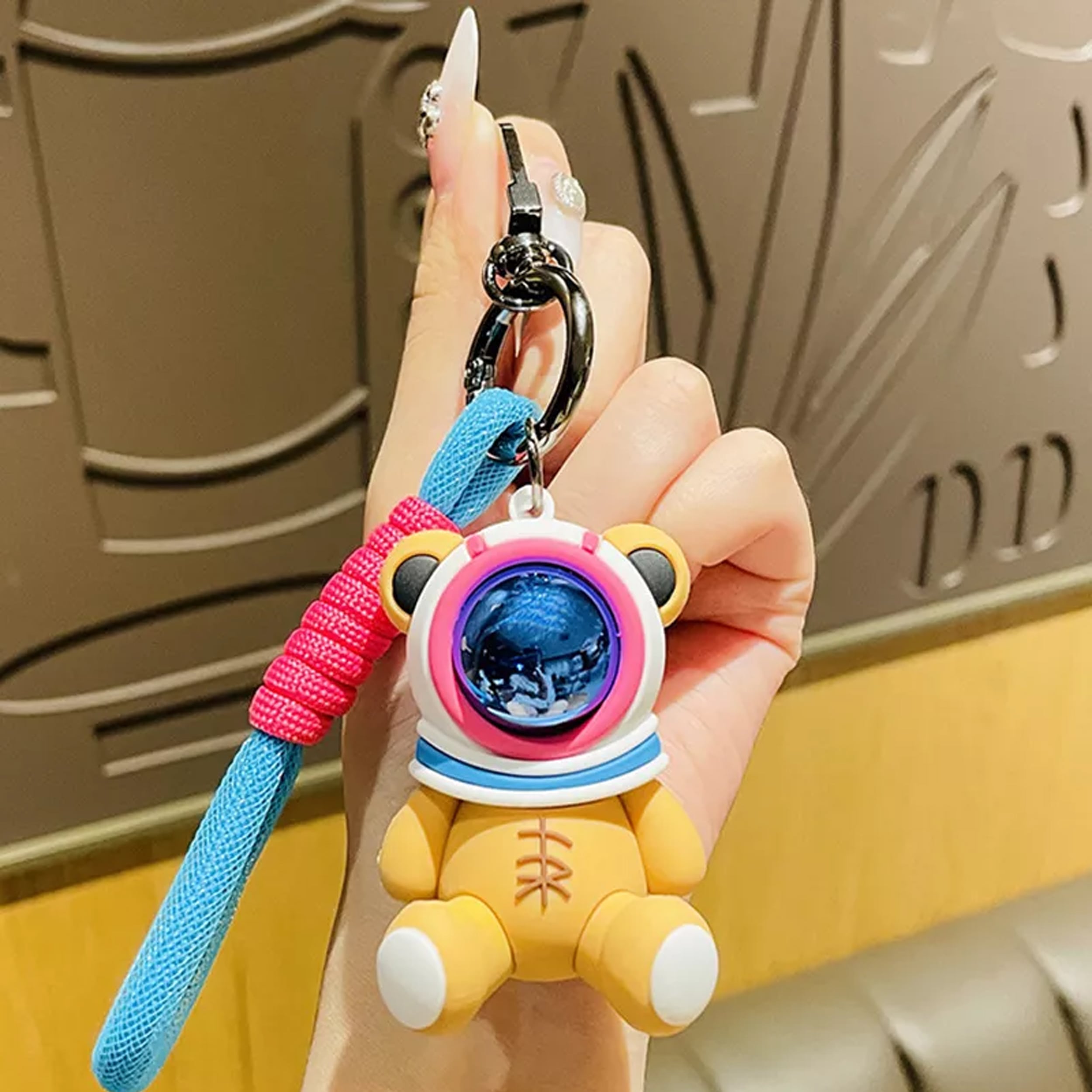Bear In Space Suit Keychain