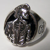 Wholesale Mohawk Skull W Skull X Bone on Sides Biker Ring (Sold by the piece)