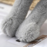 Rabbit Shape Stretchable Ear Soft Stuffed Plush Keychains