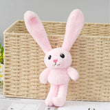 Rabbit Shape Stretchable Ear Soft Stuffed Plush Keychains
