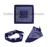 Wholesale Paisley Prints Cotton Bandannas For Unisex- Assorted