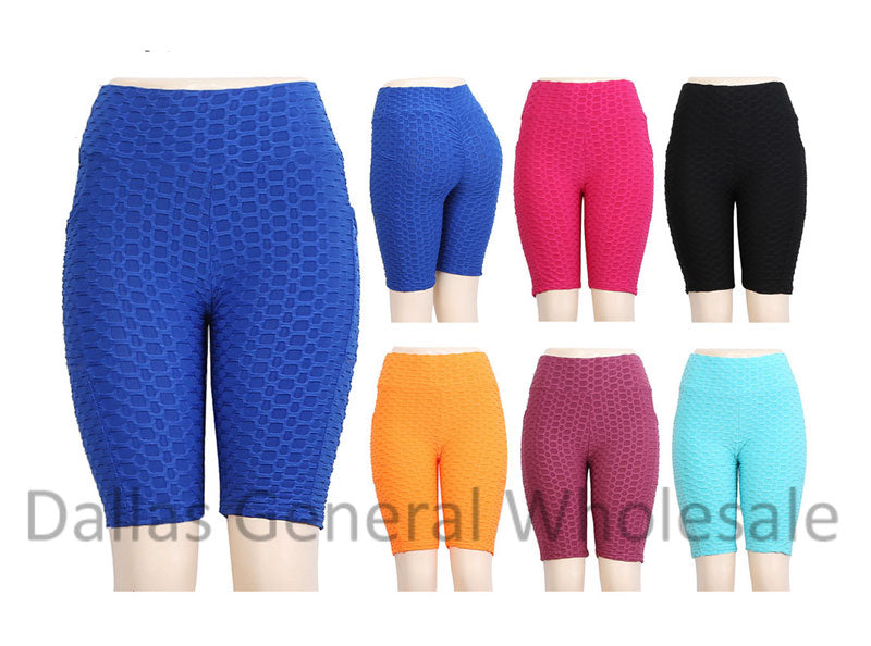 Bulk Buy Active Waffle Capris W/ Pockets Wholesale