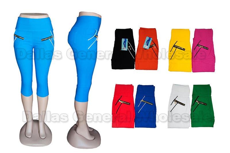 Bulk Buy Girls High Wasit Capris Pants Wholesale